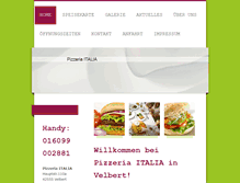 Tablet Screenshot of pizzeriaitalia.de